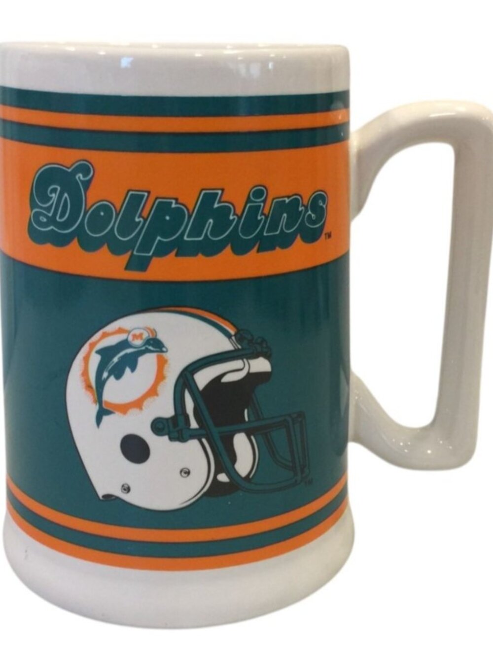 Miami Dolphins Russ Berrie NFL 5" Tankard Stein #6959 Ceramic